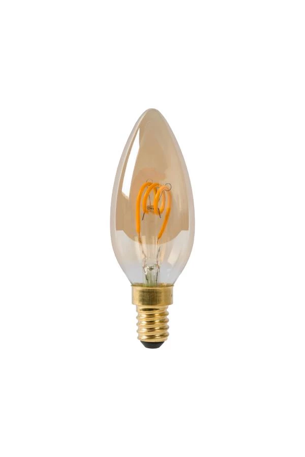 Lucide C35 - Ampoule filament - Ø 3,5 cm - LED Dim. - E14 - 1x3W 2200K - Ambre - UIT